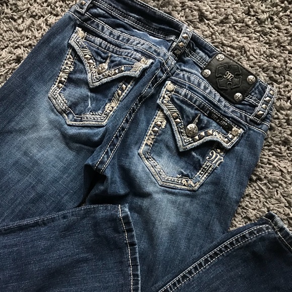 Miss Me Denim - MISS ME BOOT CRYSTAL EMBELLISHED JEANS SIZE 16/ 26